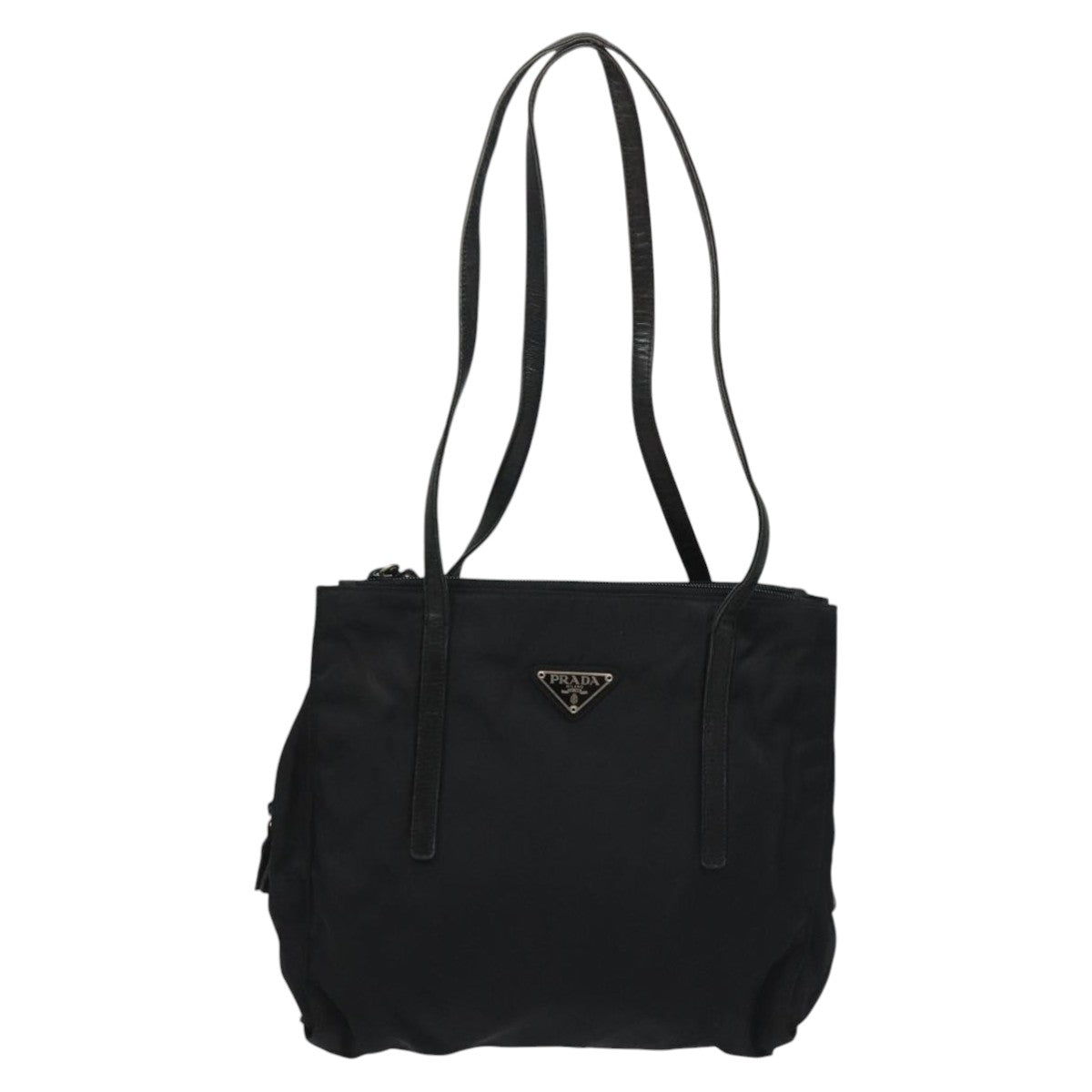 Prada Tessuto Black Synthetic Shoulder Bag (Pre-Owned)