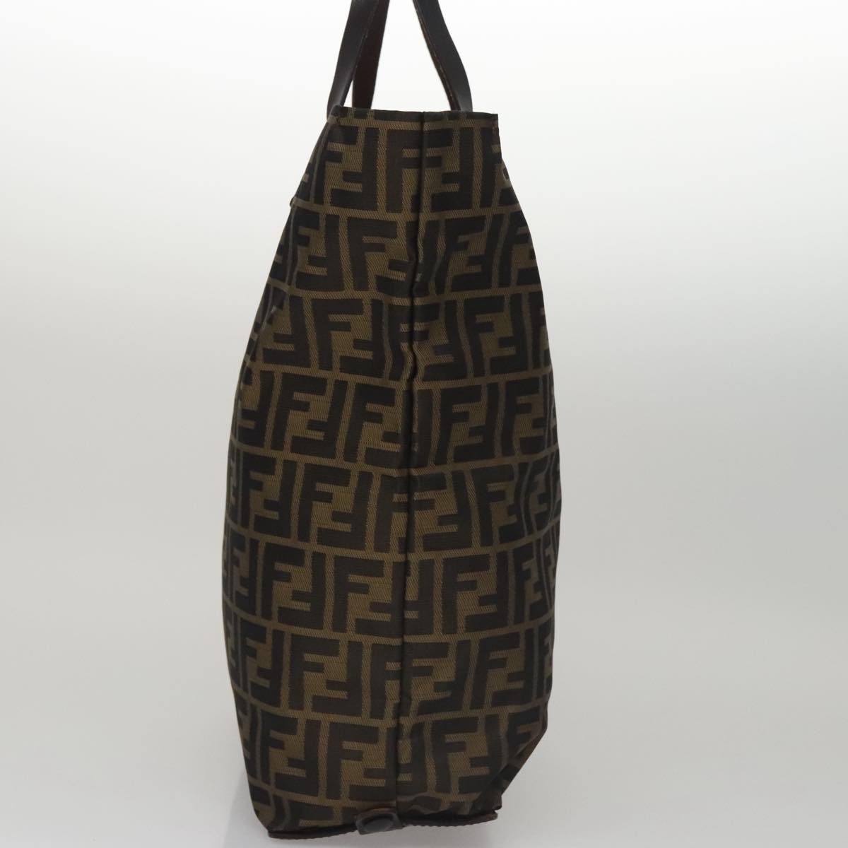 Fendi Zucca Brown Canvas Handbag (Pre-Owned)