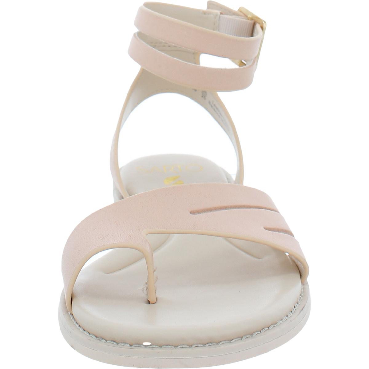 Greene Womens Leather Toe Loop Ankle Strap