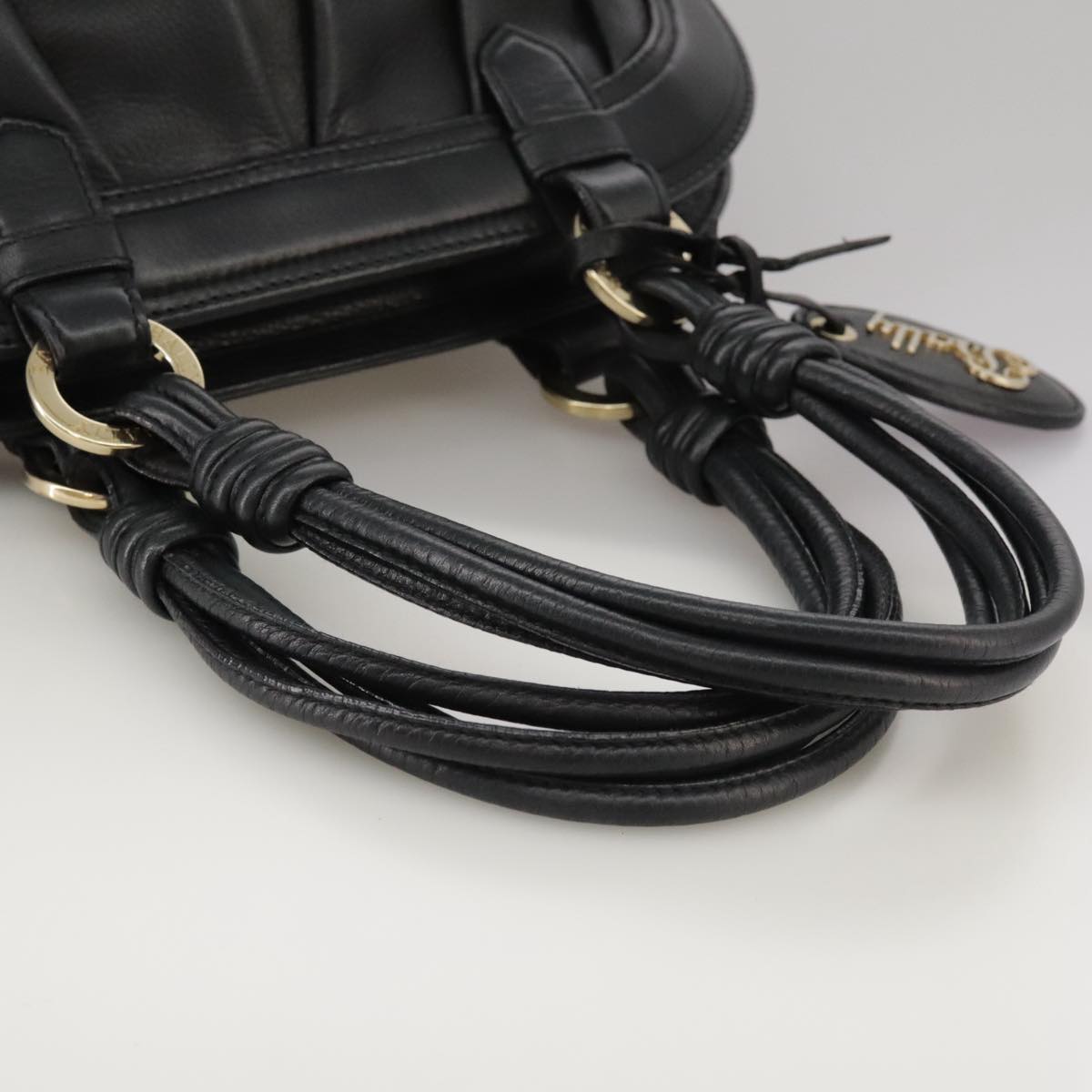 Bally Black Leather Handbag (Pre-Owned)