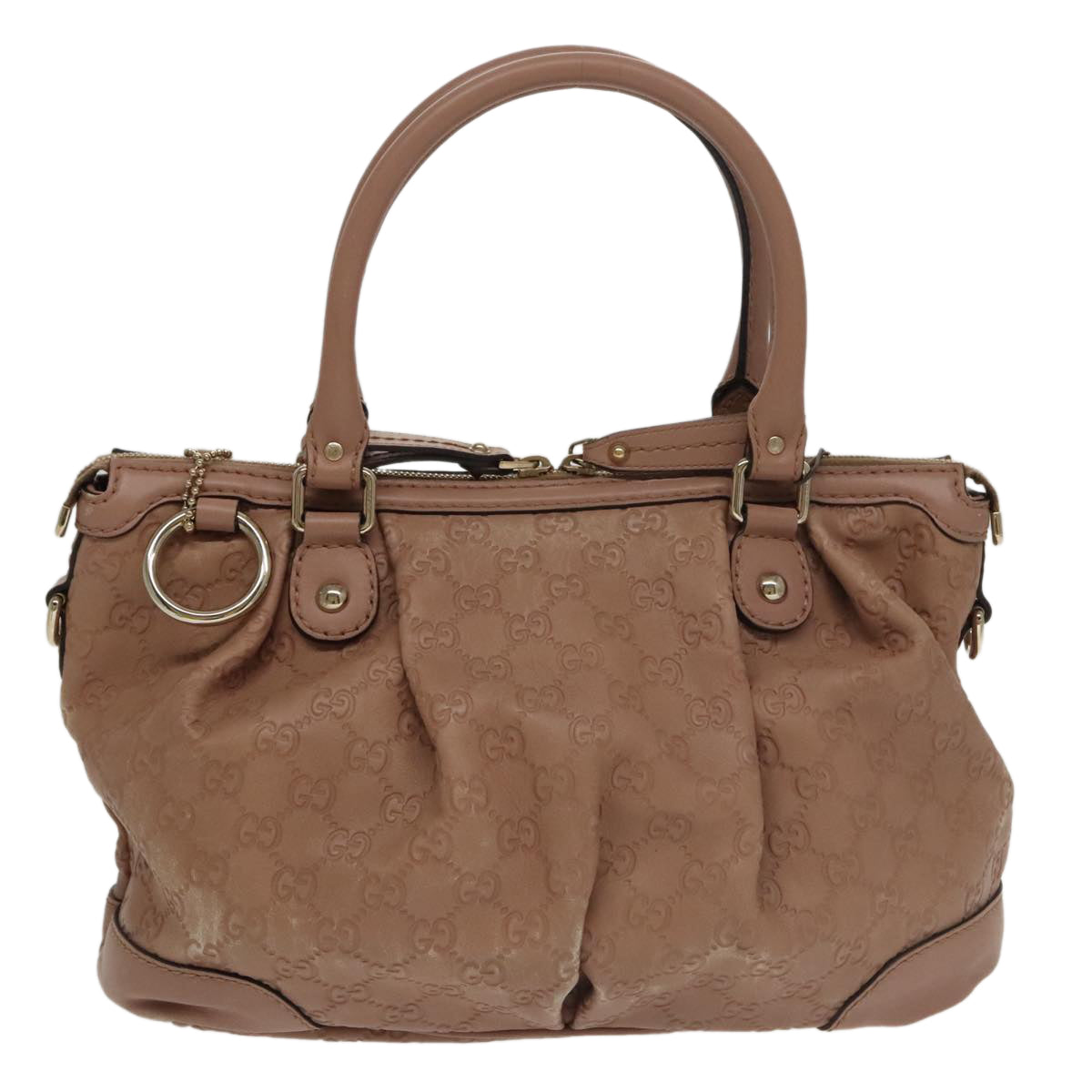 Gucci Gg Canvas Brown Leather Handbag (Pre-Owned)