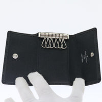 Louis Vuitton 6 Key Holder Black Leather Wallet (Authentic Pre-Loved)