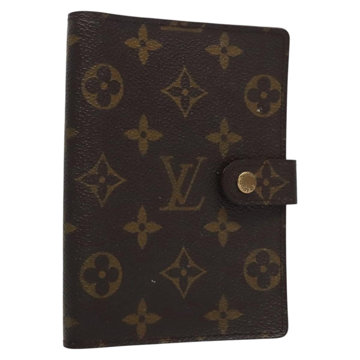 Louis Vuitton Couverture Agenda Fonctionnel Pm Brown Canvas Wallet  (Pre-Owned)