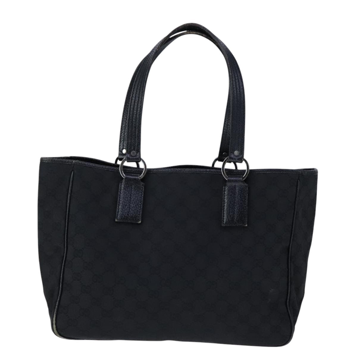Gucci Gg Canvas Black Canvas Tote Bag (Pre-Owned)