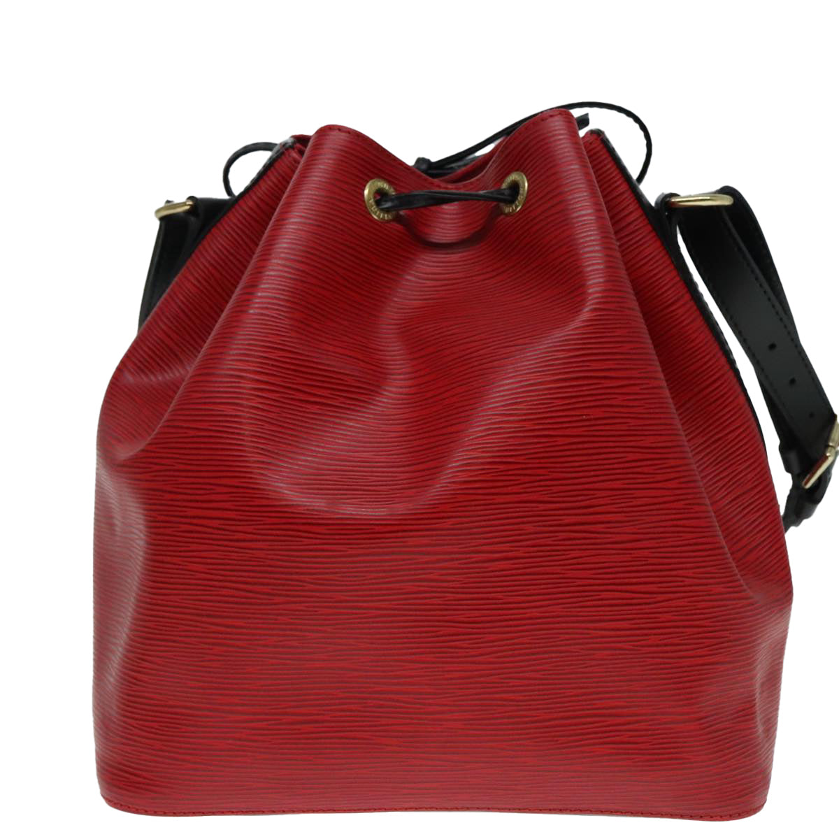 Louis Vuitton Noe Red Leather Shoulder Bag (Pre-Owned)