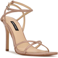 Tidle Womens Ankle Strap Dressy Heels Light Natural