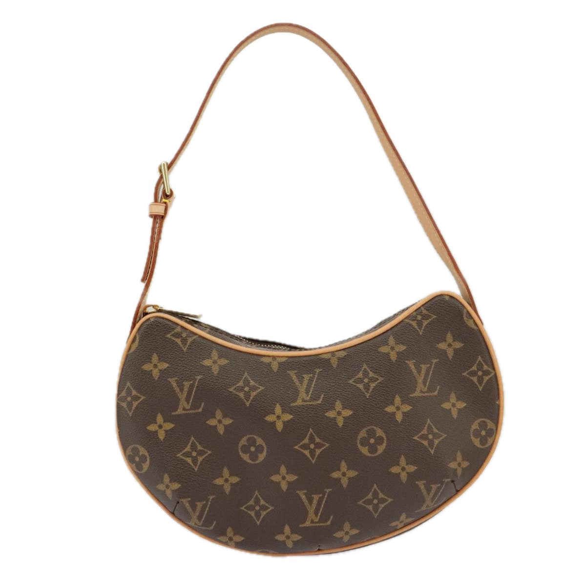 Louis Vuitton Croissant Brown Canvas Shoulder Bag (Pre-Owned)