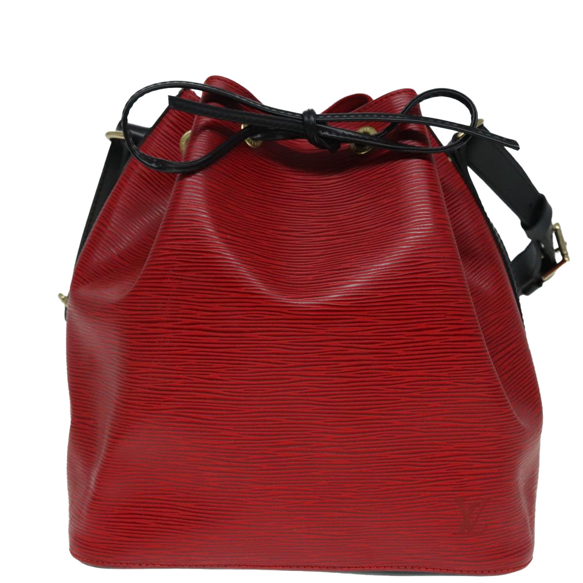 Louis Vuitton Noe Red Leather Shoulder Bag (Pre-Owned)