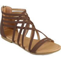 Hanni Womens Woven Gladiator Sandals Brown