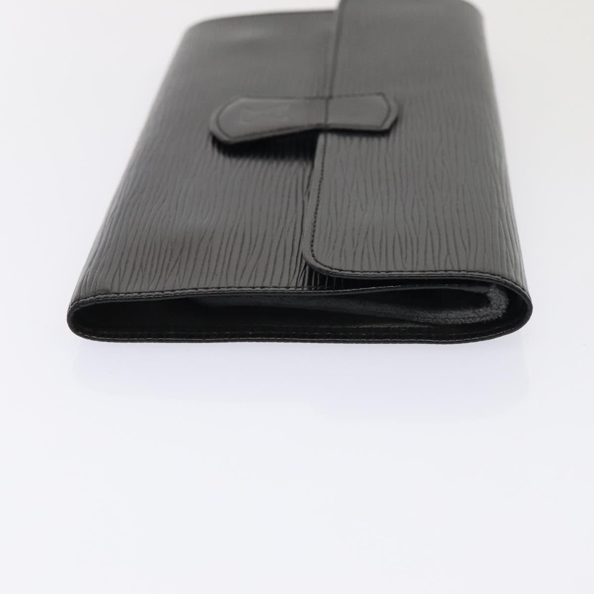 Louis Vuitton Rouleau Black Leather Clutch Bag (Authentic Pre-Loved)
