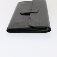 Louis Vuitton Rouleau Black Leather Clutch Bag (Authentic Pre-Loved)
