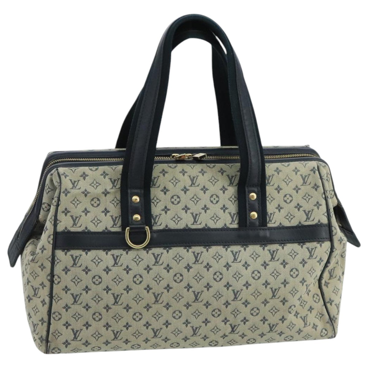 Louis Vuitton Josephine Blue Canvas Handbag (Pre-Owned)