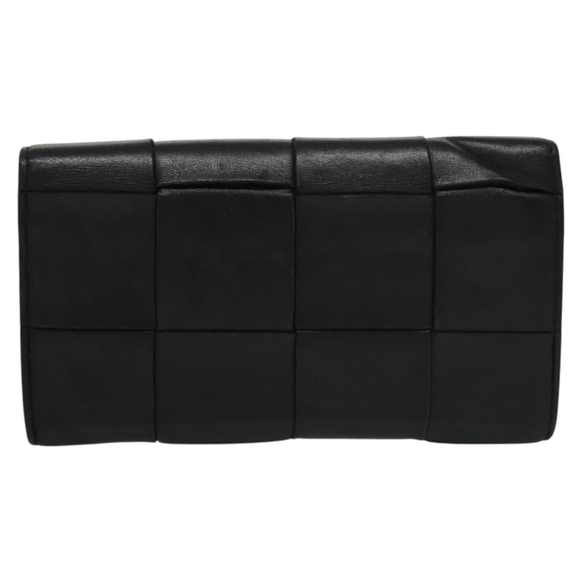 Bottega Veneta Cassette Black Leather Wallet  (Pre-Owned)