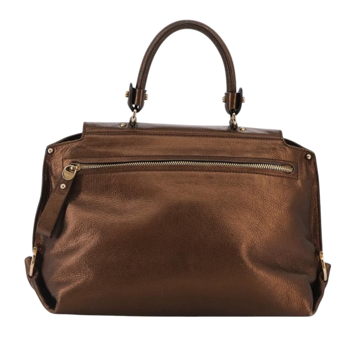 Salvatore Ferragamo Sofia Brown Leather Handbag (Pre-Owned)