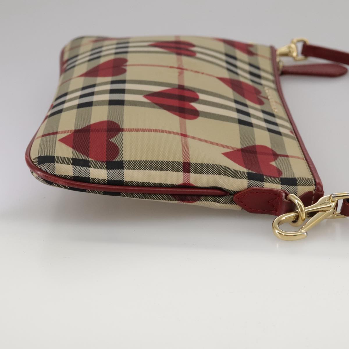 Burberry Nova Check Beige Canvas Clutch Bag (Pre-Owned)