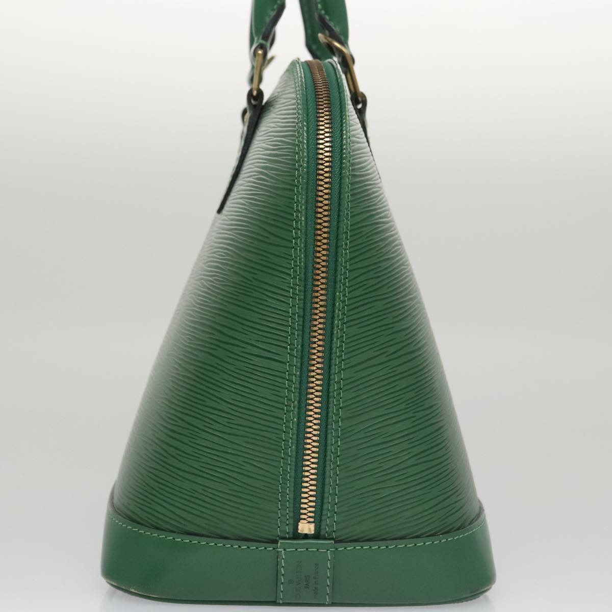 Louis Vuitton Alma Green Leather Handbag (Pre-Owned)