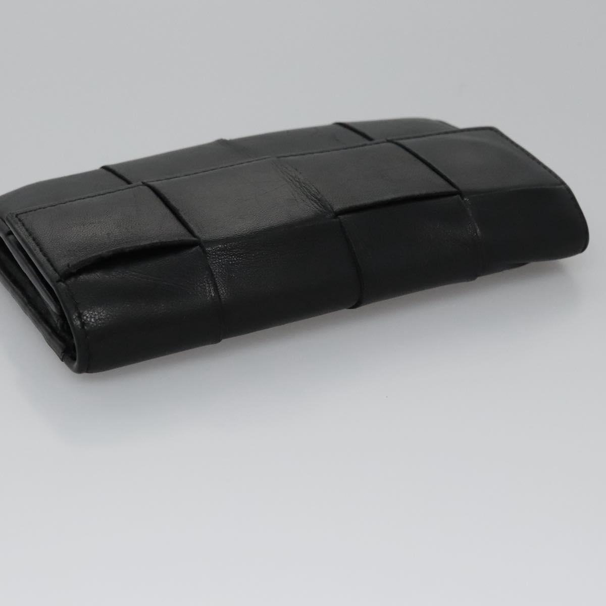 Bottega Veneta Cassette Black Leather Wallet  (Pre-Owned)