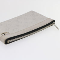 Louis Vuitton Discovery Pochette Monogram Taigarama Gray Leather Clutche & Pouche Bag (Authentic Pre-Loved)