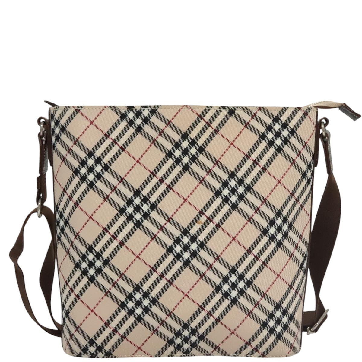 Burberry Nova Check Beige Canvas Shoulder Bag (Pre-Owned)