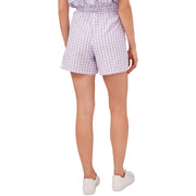 Womens Drawstring Checkered Casual Shorts