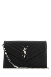 SAINT LAURENT Saint Laurent Women Black Leather Clutch