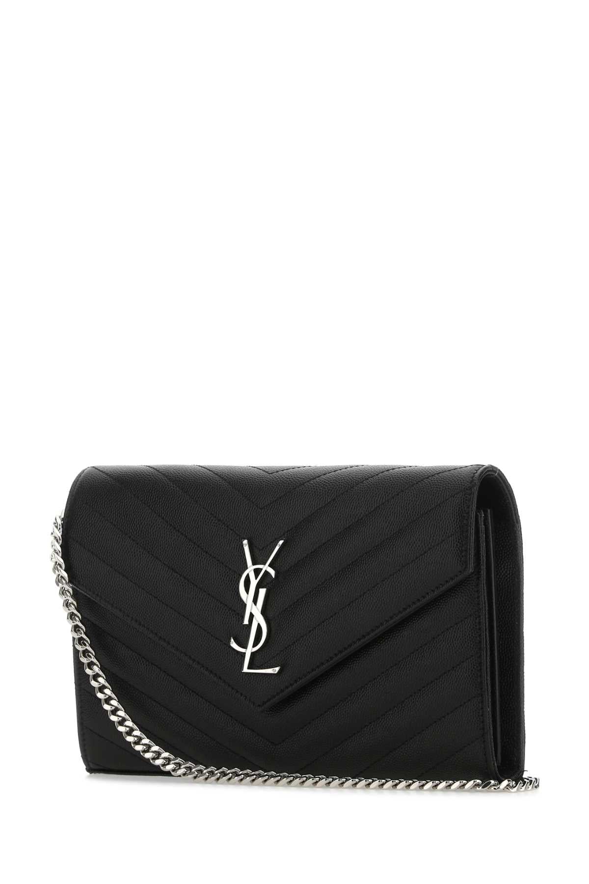 SAINT LAURENT Saint Laurent Women Black Leather Clutch