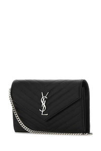 SAINT LAURENT Saint Laurent Women Black Leather Clutch