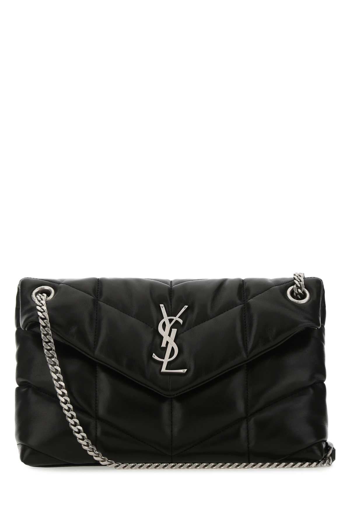 SAINT LAURENT Saint Laurent Women Black Nappa Leather Small Puffer Shoulder Bag