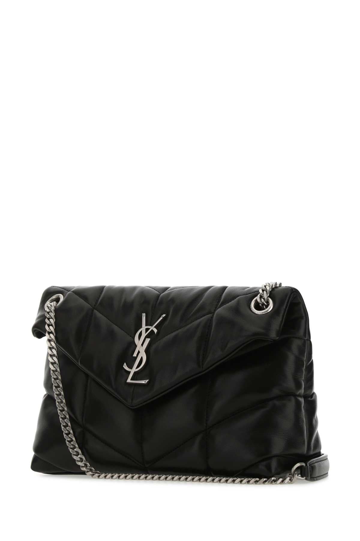 SAINT LAURENT Saint Laurent Women Black Nappa Leather Small Puffer Shoulder Bag