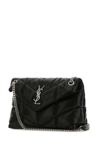 SAINT LAURENT Saint Laurent Women Black Nappa Leather Small Puffer Shoulder Bag