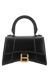 Balenciaga Women Black Leather Xs Hourglass Handbag