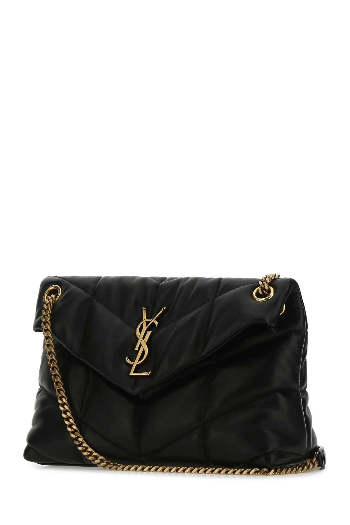 SAINT LAURENT Saint Laurent Women Black Nappa Leather Small Puffer Shoulder Bag