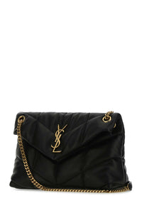 SAINT LAURENT Saint Laurent Women Black Nappa Leather Small Puffer Shoulder Bag