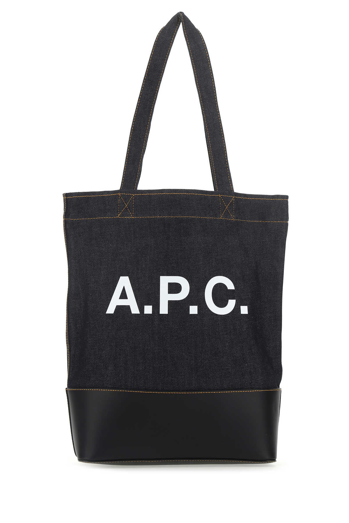 A.P.C. A.P.C. Men Blue Denim And Leather Shopping Bag
