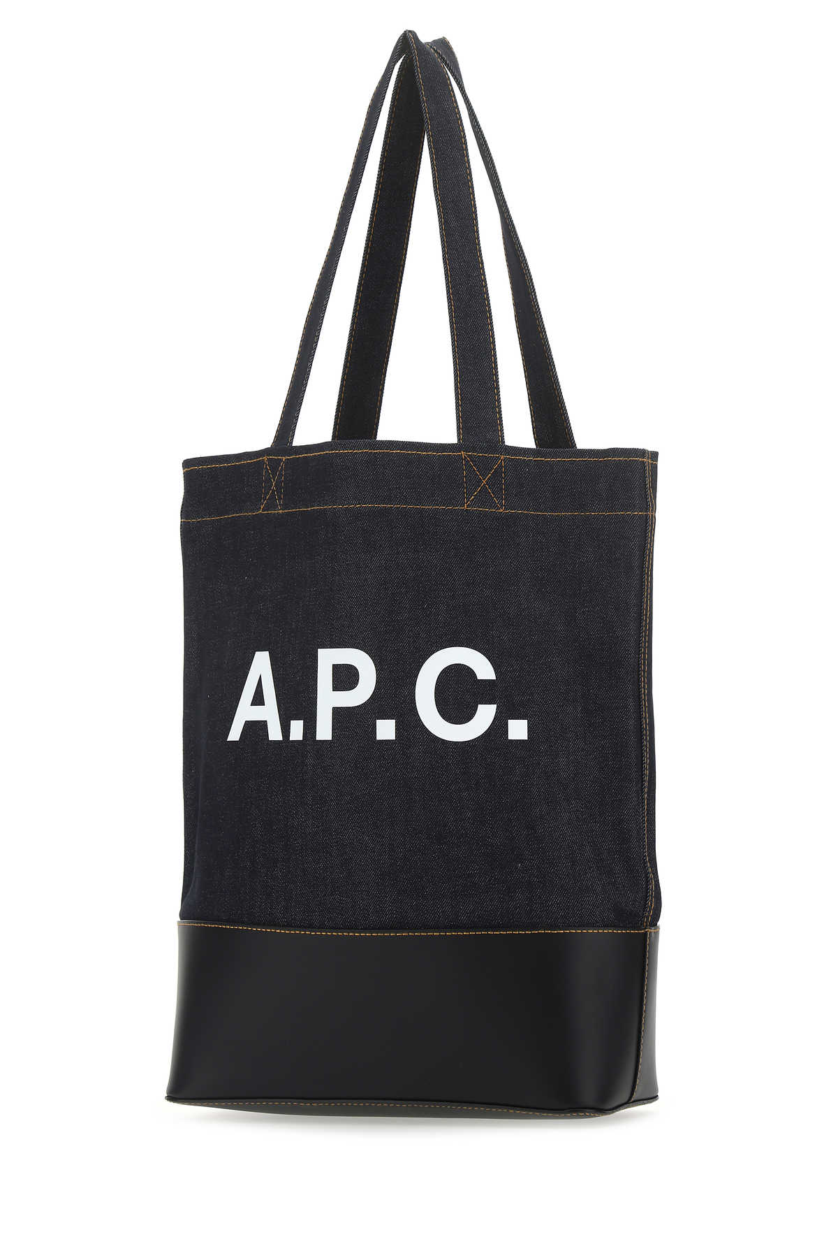 A.P.C. A.P.C. Men Blue Denim And Leather Shopping Bag