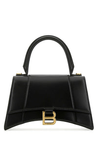 Balenciaga Women Black Leather Small Hourglass Handbag