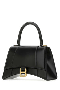 Balenciaga Women Black Leather Small Hourglass Handbag