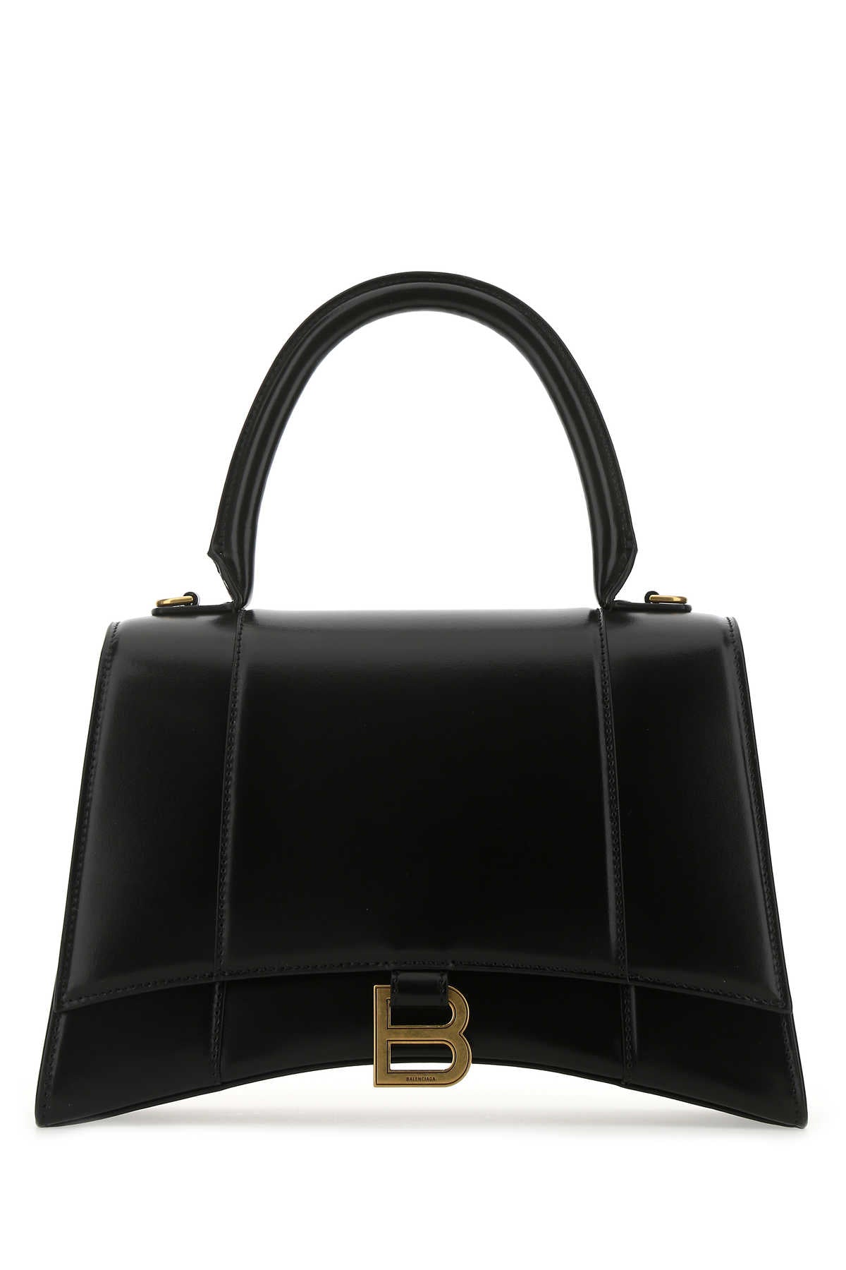 BALENCIAGA Balenciaga Women Black Leather Medium Hourglass Handbag