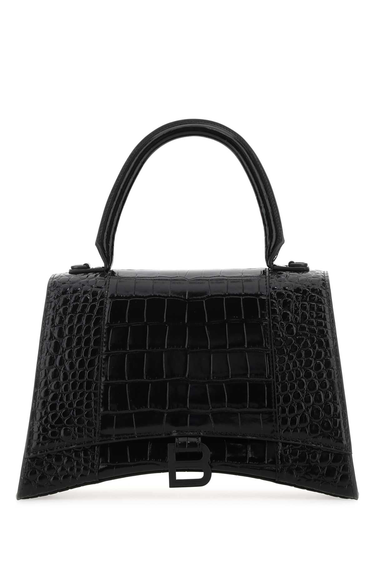 BALENCIAGA Balenciaga Women Black Leather Hourglass Handbag
