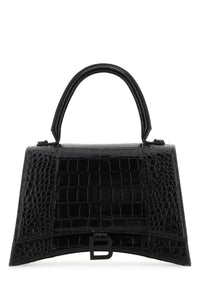 BALENCIAGA Balenciaga Women Black Leather Hourglass Handbag