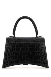 BALENCIAGA Balenciaga Women Black Leather Hourglass Handbag