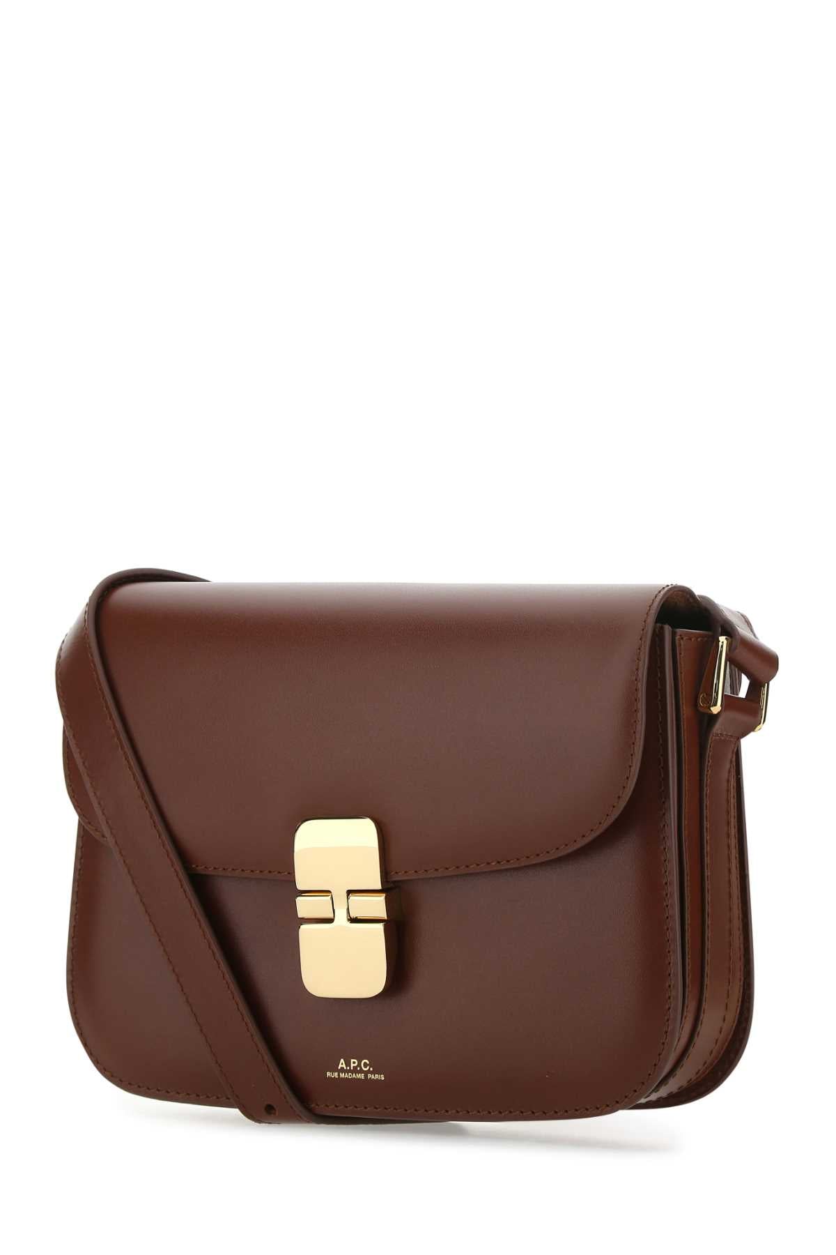 A.P.C. A.P.C. Women Brown Leather Small Grace Crossbody Bag