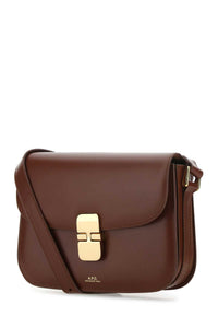 A.P.C. A.P.C. Women Brown Leather Small Grace Crossbody Bag