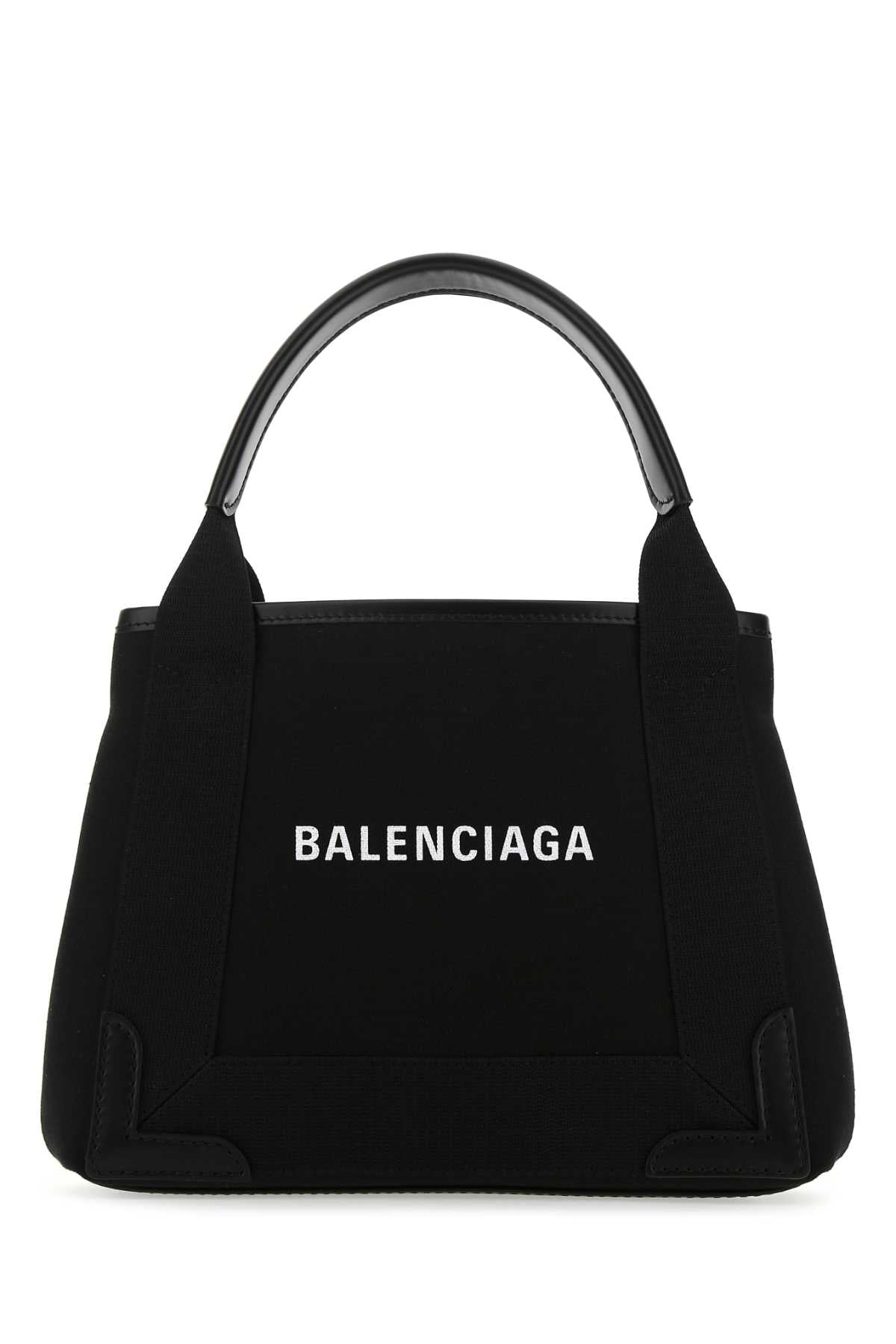 BALENCIAGA Balenciaga Women Black Canvas Cabas Navy Xs Handbag