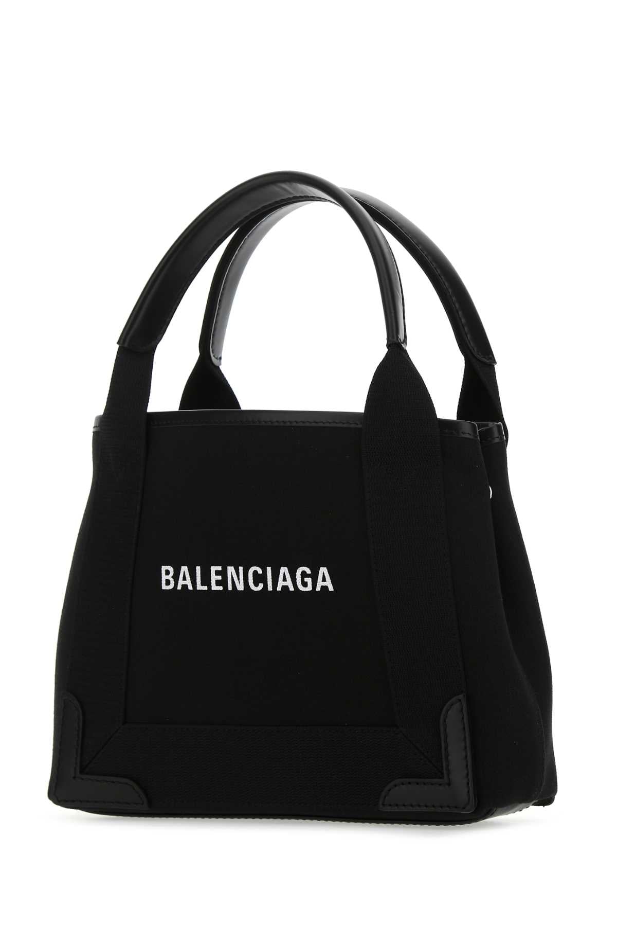 BALENCIAGA Balenciaga Women Black Canvas Cabas Navy Xs Handbag