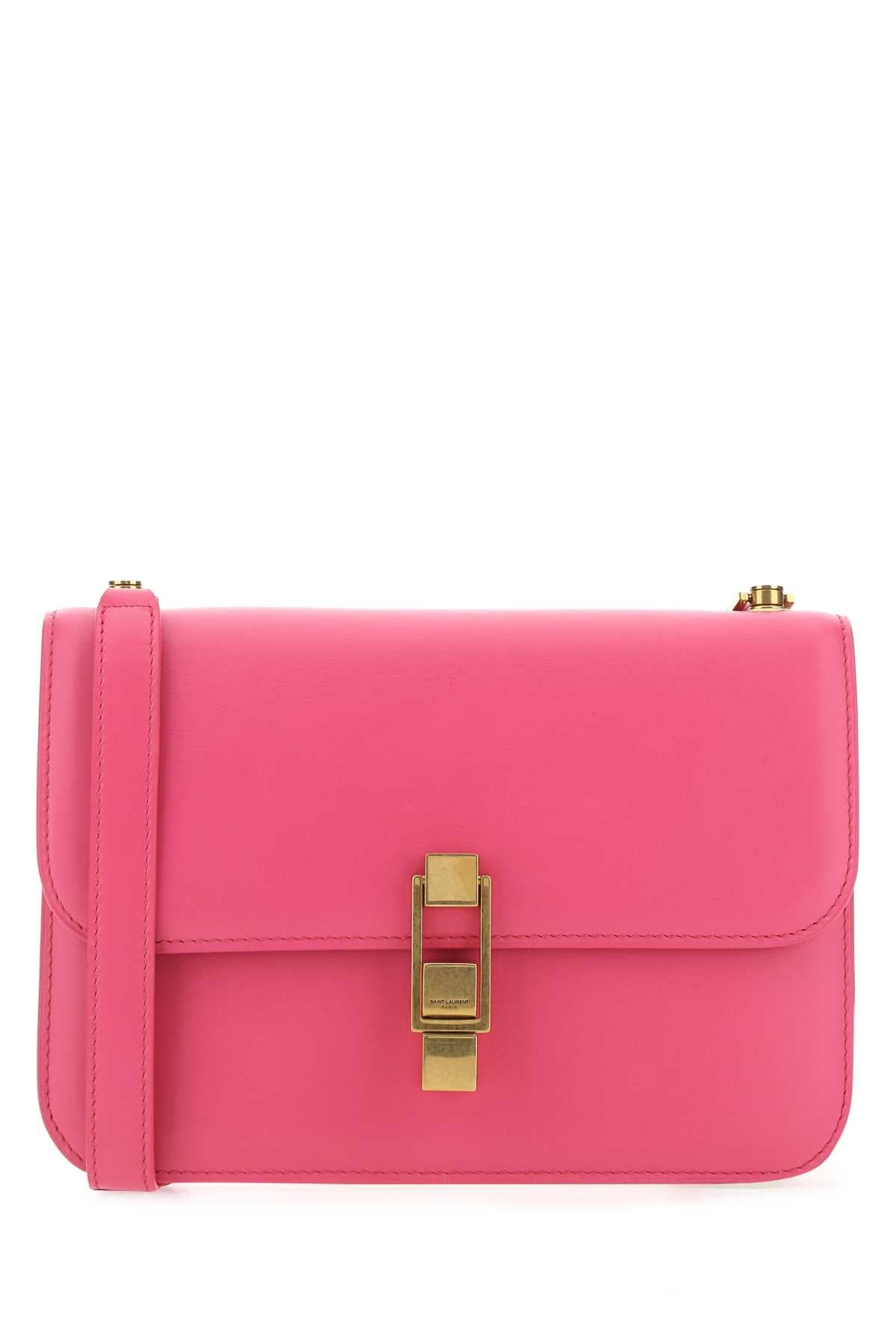 SAINT LAURENT Saint Laurent Women Fuchsia Leather Le Carre Shoulder Bag