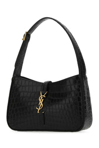 Saint Laurent Women Black Leather Le 5 A 7 Shoulder Bag