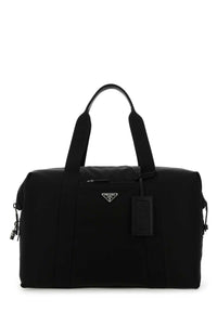 Prada Men Black Nylon Travel Bag
