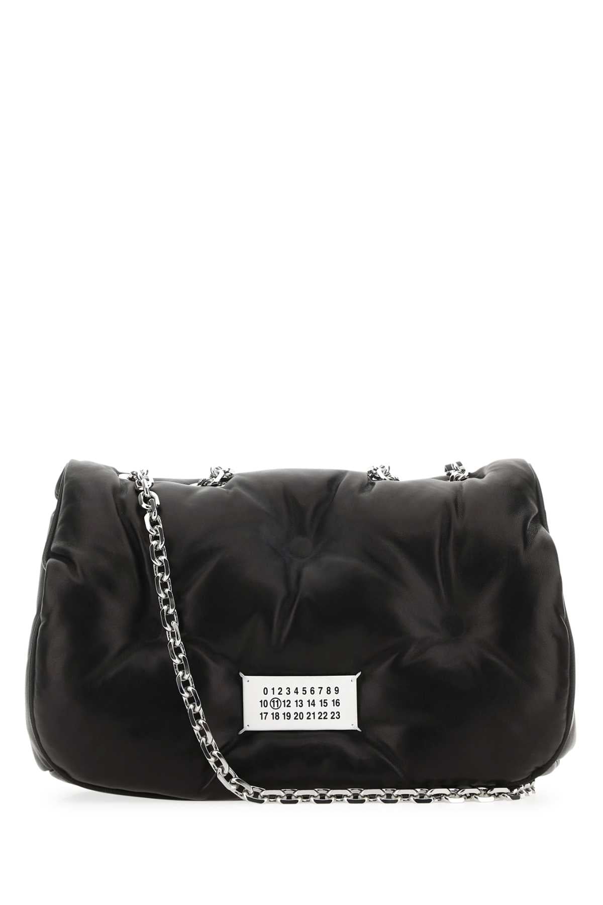 Maison Margiela Women Black Nappa Leather Medium Glam Slam Shoulder Bag