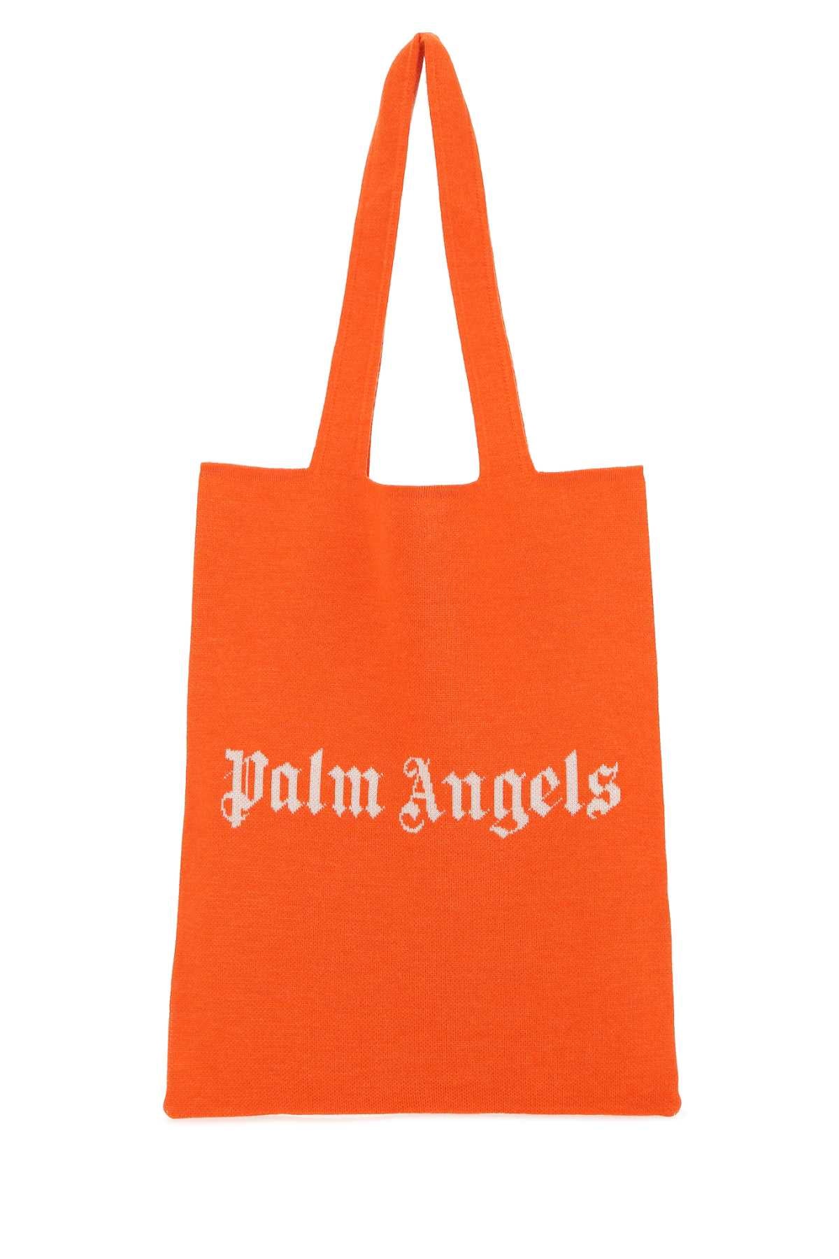 PALM ANGELS Palm Angels Women Orange Wool Blend Shopping Bag